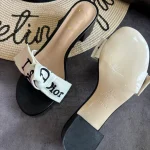 Stylish Chunky Heel Slippers: Close-up Detail Shots-box - Image 9