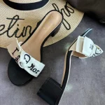 Stylish Chunky Heel Slippers: Close-up Detail Shots-box - Image 7