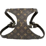 Monogram Leather Dog Harness and Collar Set-no box - Image 5