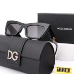 D&G Cat Eye Rectangular Metal Logo Sunglasses,Wide Temples - Image 2