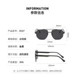 LV Gradient Polygonal Sunglasses Print‑Inlay/Hollow‑Carved Metal Frame - Image 9