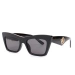 D&G Cat Eye Rectangular Metal Logo Sunglasses,Wide Temples