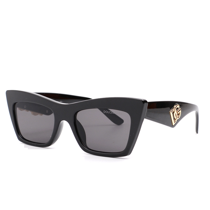 0ed825c2 D&G Cat Eye Rectangular Metal Logo Sunglasses,Wide Temples - Image 1