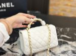 Chanel handlebag, round-shaped, large size, comes with a case - Image 14