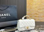 Chanel handlebag, round-shaped, large size, comes with a case - Image 2