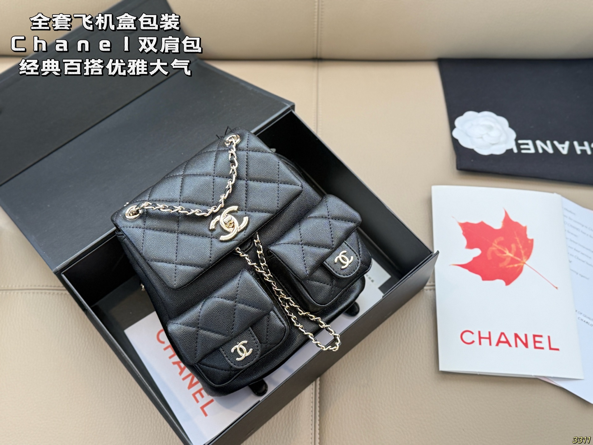 13431771814591343 Chanel Backpack comes with a case - Image 1