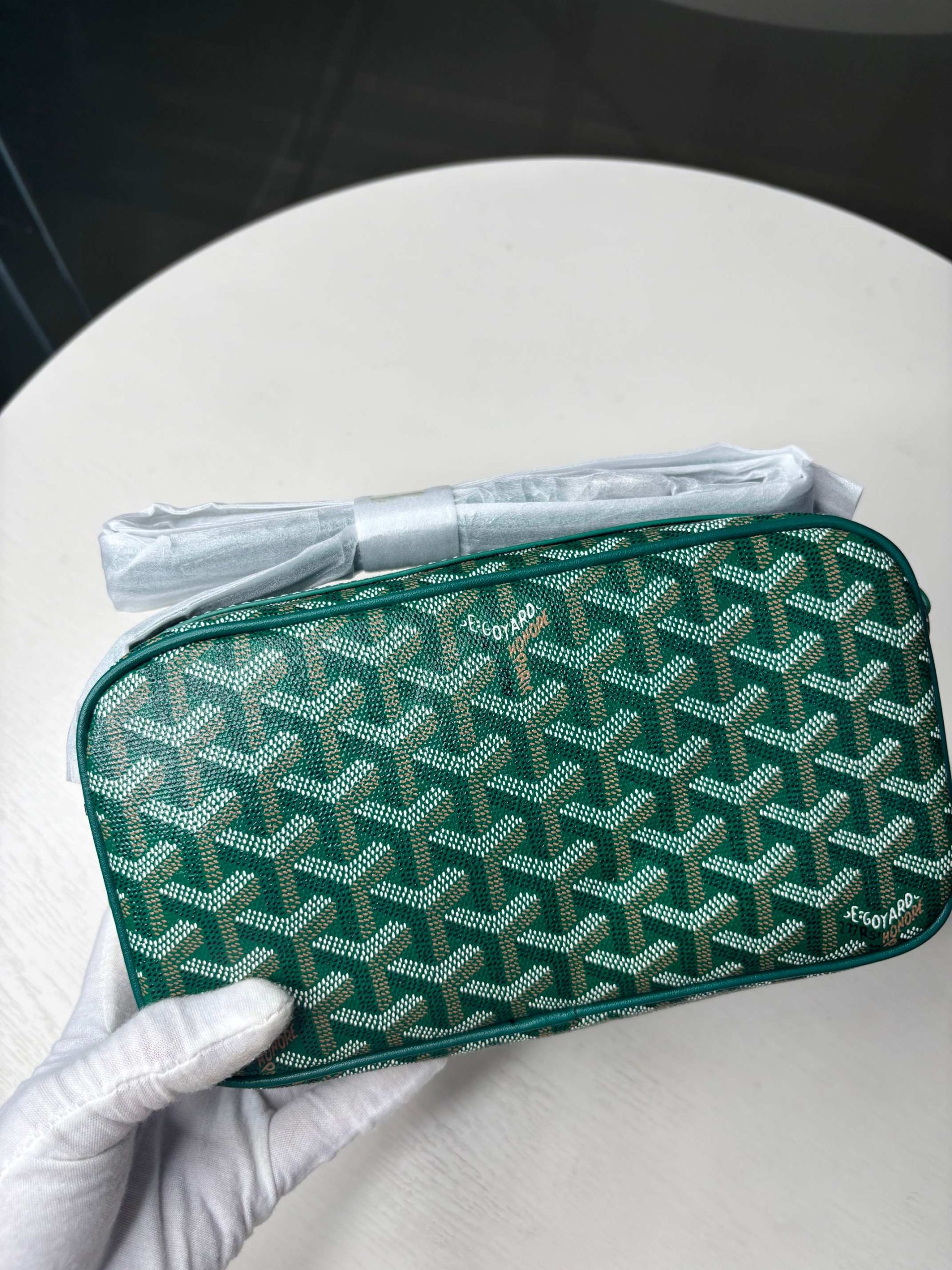 13431837708324436 Goyard Y‑Pattern Print Camera Crossbody Bag - Image 1