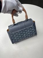 Goyard Y‑Pattern Print Wooden Handle Flap Handbag - Image 20