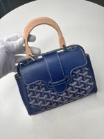 Goyard Y‑Pattern Print Wooden Handle Flap Handbag - Image 9