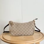 GG‑Pattern Print Chain Hobo Shoulder Bag - Image 7