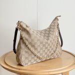 GG‑Pattern Print Chain Hobo Shoulder Bag