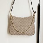 GG‑Pattern Print Chain Hobo Shoulder Bag - Image 3