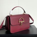 Gucci D‑Shape Metal Buckle Flap Top‑Handle Small Square Bag