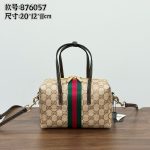 Gucci GG‑Pattern Boston Tote Handbag With Web Stripe Detail - Image 4