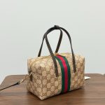 Gucci GG‑Pattern Boston Tote Handbag With Web Stripe Detail - Image 5