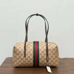 Gucci GG‑Pattern Boston Tote Handbag With Web Stripe Detail - Image 15