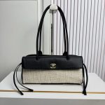 Chanel 26S Bowling Bag, Tweed/Woven Fabric Caviar Leather - Image 11