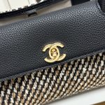 Chanel 26S Bowling Bag, Tweed/Woven Fabric Caviar Leather - Image 19