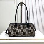 Chanel 26S Bowling Bag, Tweed/Woven Fabric Caviar Leather - Image 8