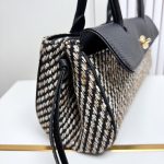 Chanel 26S Bowling Bag, Tweed/Woven Fabric Caviar Leather - Image 5