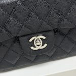 Chanel Quilted Caviar Flap Chain Shoulder Bag - Image 9