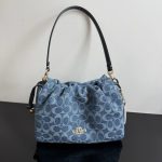 Coach Faye Signature Denim Cloud Drawstring Shoulder Bag - Image 60