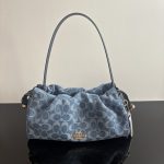 Coach Faye Signature Denim Cloud Drawstring Shoulder Bag - Image 11