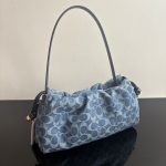 Coach Faye Signature Denim Cloud Drawstring Shoulder Bag - Image 8