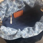 Coach Faye Signature Denim Cloud Drawstring Shoulder Bag - Image 4