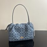 Coach Faye Signature Denim Cloud Drawstring Shoulder Bag - Image 37