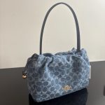 Coach Faye Signature Denim Cloud Drawstring Shoulder Bag - Image 36