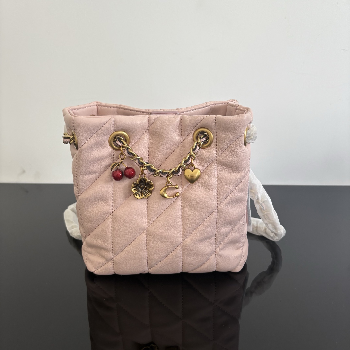 13432091813549432 Coach Jade Quilted Bucket Bag - Image 1