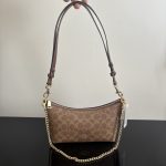 Coach Caitlin 24 Quilted/Signature/Denim Shoulder Chain Handbag (Outlet Version) - Image 26