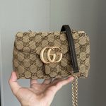 Gucci V‑Stitch Quilted Flap Chain Shoulder & Crossbody Bag（Mini Size） - Image 9