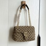 Gucci V‑Stitch Quilted Flap Chain Shoulder & Crossbody Bag（Small Size）