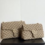 Gucci V‑Stitch Quilted Flap Chain Shoulder & Crossbody Bag（Small Size） - Image 10