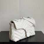 Gucci V‑Stitch Quilted Flap Chain Shoulder & Crossbody Bag（Small Size） - Image 12