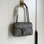 Gucci V‑Stitch Quilted Flap Chain Shoulder & Crossbody Bag（Small Size） - Image 28