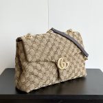 Gucci V‑Stitch Quilted Flap Chain Shoulder & Crossbody Bag（Large Size） - Image 12