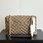Gucci V‑Stitch Quilted Flap Chain Shoulder & Crossbody Bag（Large Size） - Image 13