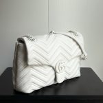 Gucci V‑Stitch Quilted Flap Chain Shoulder & Crossbody Bag（Large Size） - Image 21
