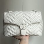 Gucci V‑Stitch Quilted Flap Chain Shoulder & Crossbody Bag（Large Size） - Image 28