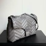 Gucci V‑Stitch Quilted Flap Chain Shoulder & Crossbody Bag（Large Size） - Image 30