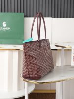 Goyard Artois Zipper Closure Tote Shoulder Handbag Small Size - Image 4
