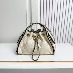 Chanel Hobo Drawstring Quilted Canvas Chain Shoulder Bag - Image 2