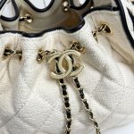 Chanel Hobo Drawstring Quilted Canvas Chain Shoulder Bag - Image 3