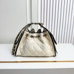 Chanel Hobo Drawstring Quilted Canvas Chain Shoulder Bag - Image 7