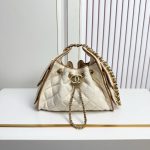 Chanel Hobo Drawstring Quilted Canvas Chain Shoulder Bag - Image 11