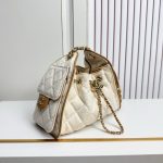 Chanel Hobo Drawstring Quilted Canvas Chain Shoulder Bag - Image 13