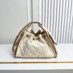 Chanel Hobo Drawstring Quilted Canvas Chain Shoulder Bag - Image 16